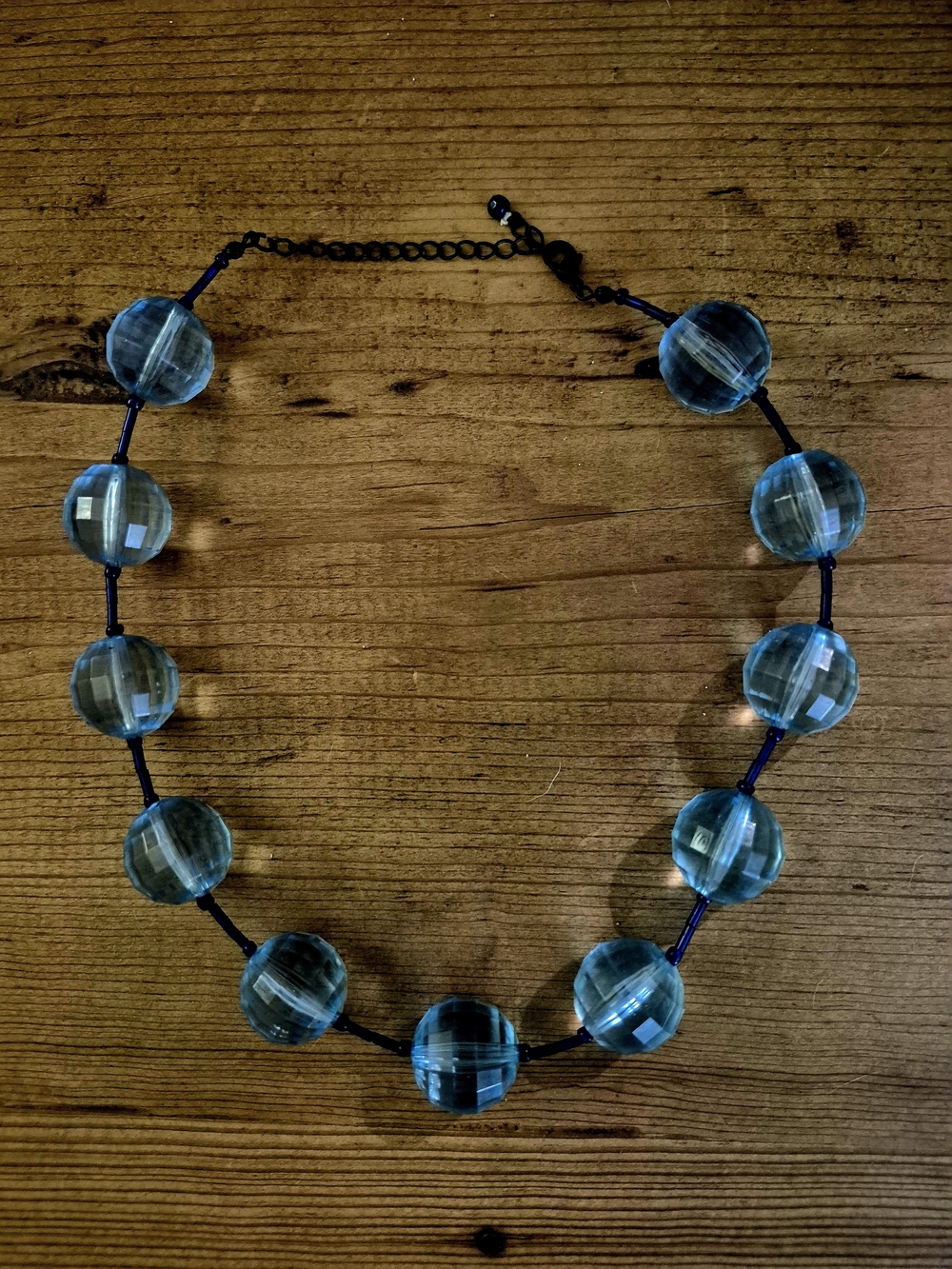 Blue Glass Bead Necklace - Women's Jewelry